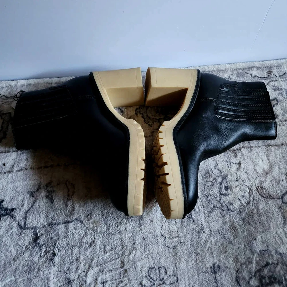 Dolce Vita Caster H2O Booties in Black Leather Anthropologie